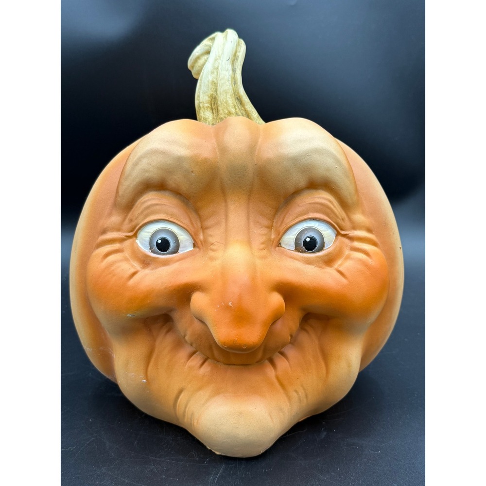 Martha Stewart Andromorphic Pumpkin Granny Face Figurine 10.5"